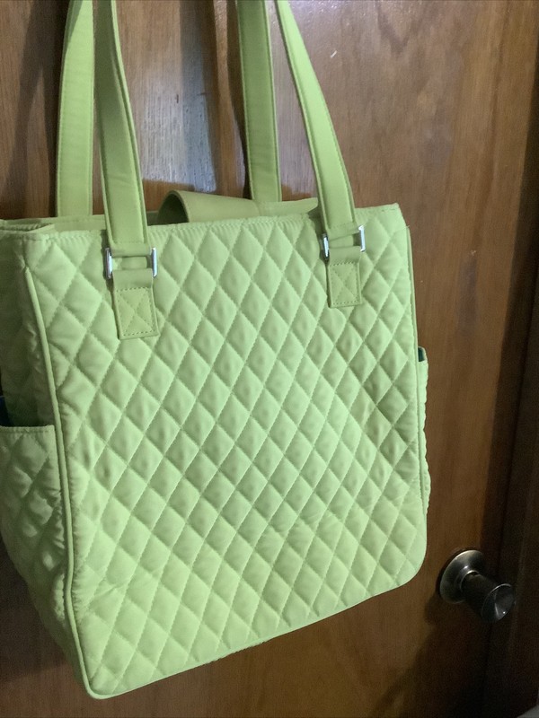 Vera Bradley Microfiber Large Satchel Avocado Green~13”x 12” X5” gallery