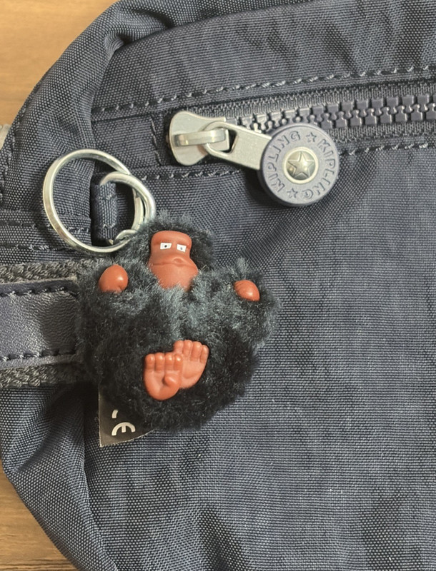 Kipling Agot Navy Blue Nylon Toiletry Bag Travel Organizer Monkey Charm gallery