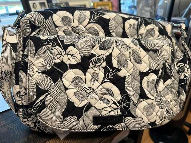 Vera Bradley Carson Handbag (Black/White Floral)