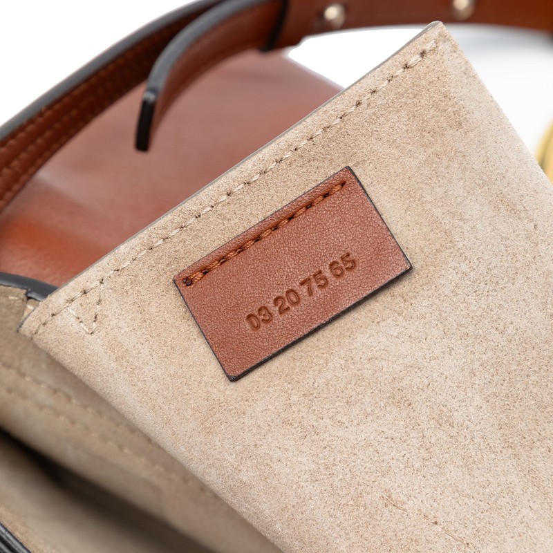 Chloé Small Suede and Calfskin Faye Crossbody Pre-Loved Bag Brown gallery