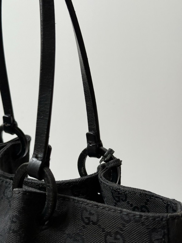 Gucci GG Pattern Black Tote Bag With Pouch gallery