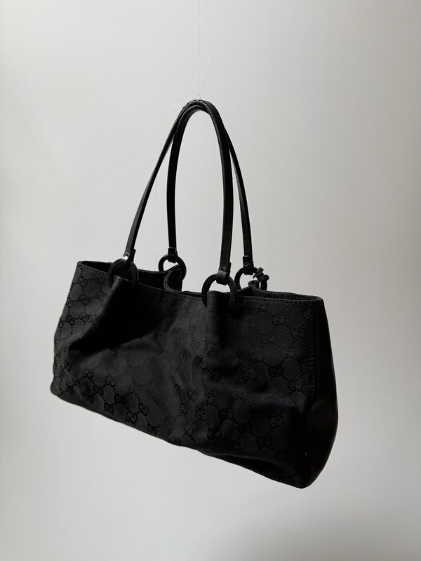 Gucci GG Pattern Black Tote Bag With Pouch gallery