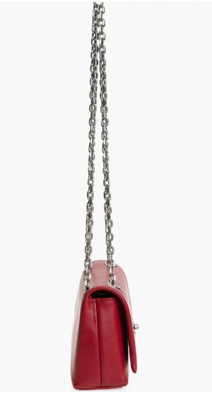 Marc Jacobs The Dual Chain Strap Mini Leather Shoulder Bag Crossbody ~NWT~ Red gallery