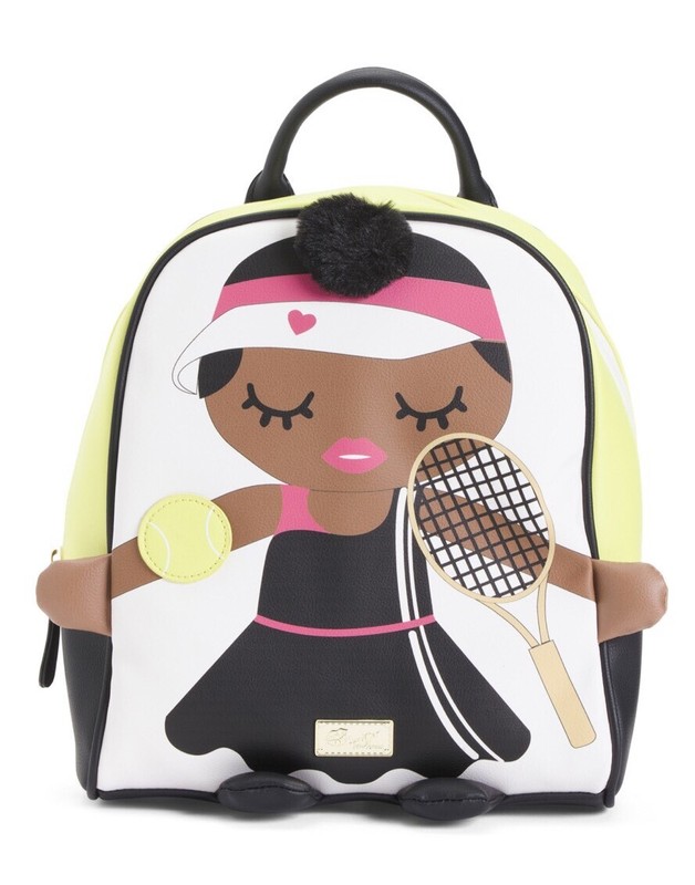 New Luv Betsey Johnson Backpack Princess Tennis Cute Girl LBMINDY Pom Pom Detail