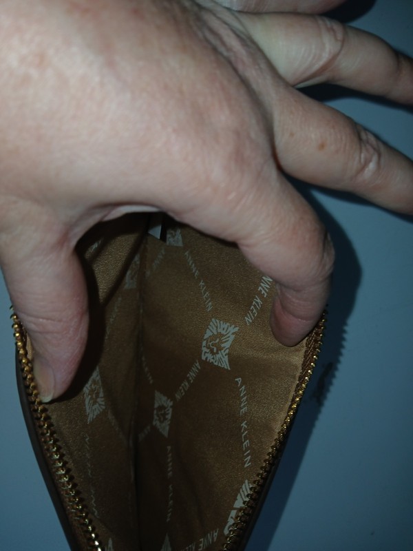 Anne Klein Rattan Woven Brown Clutch Purse Bag Oversized Wristlet Boho Chic gallery