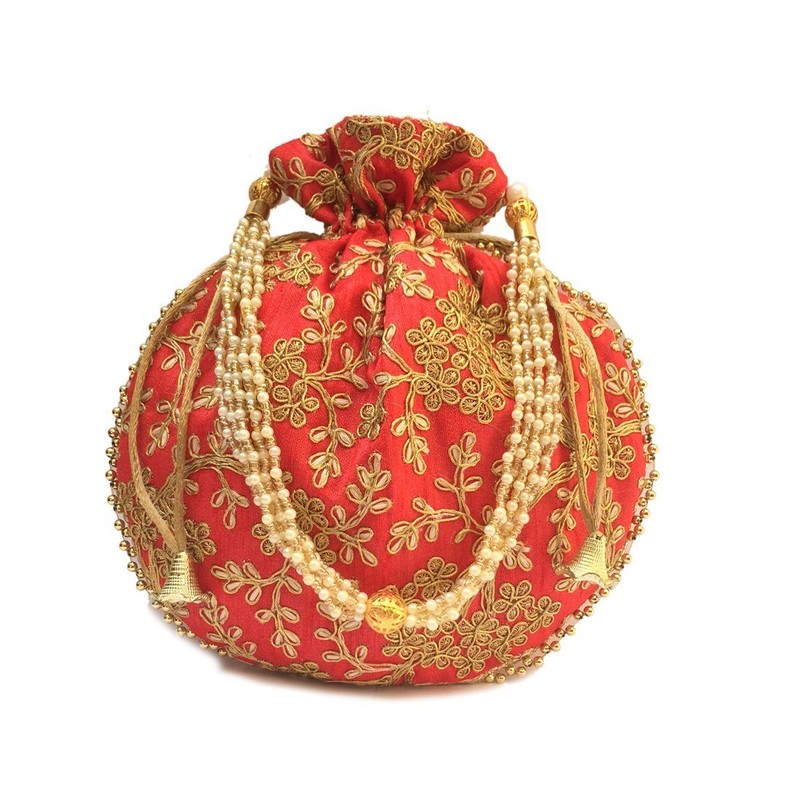 Handmade Indian Potli Bag Embroidered Wedding Party Clutch Purse for Women gallery
