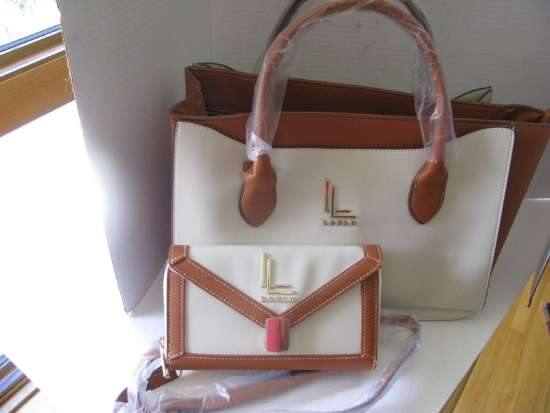 LouLu Handbag Purse Tote Matching Wallet Long Shoulder Crossbody Strap VG Condi