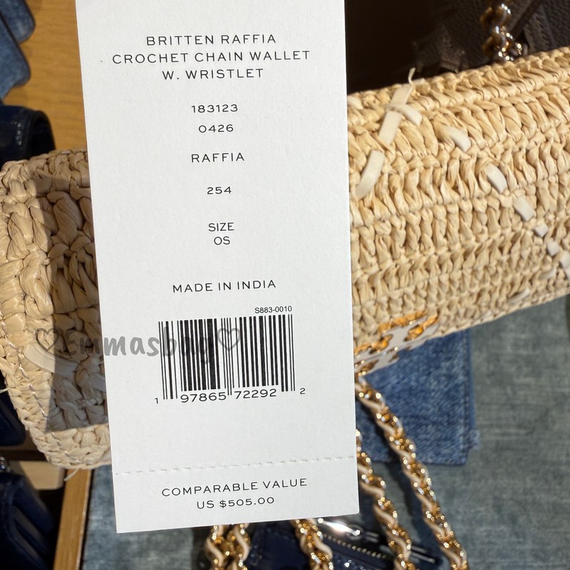 Tory Burch Britten Chain Wallet Wristlet Crossbody 183123 $505 gallery