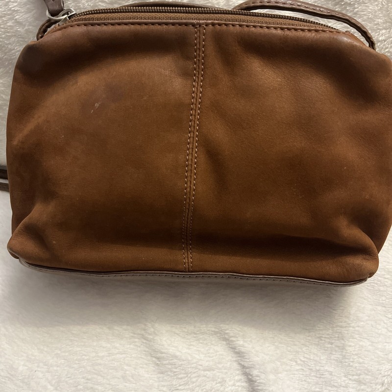 Stone Mountain Brown Bonded Leather Crossbody Purse Suede Leather Small gallery