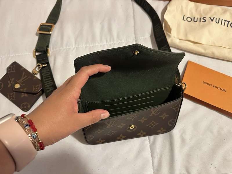 Louis Vuitton Monogram Felicie Strap & Go Kaki Crossbody gallery