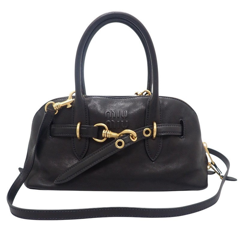 MIUMIU 5BB168_2BBL_F0002 2WAY bag black lambskin Women