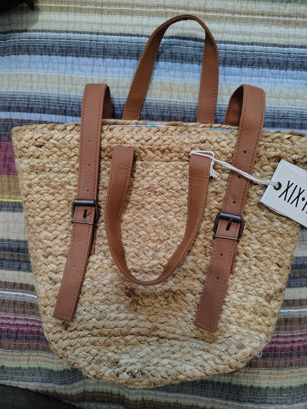 XIX Palms Beach Vacation SHORE BREAK Lined Insulated Jute Cooler Bag NWT #176