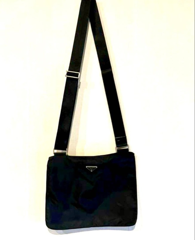 PRADA Shoulder Crossbody Bag Accessory Pouch Black Strap 128cm Womens Auth gallery
