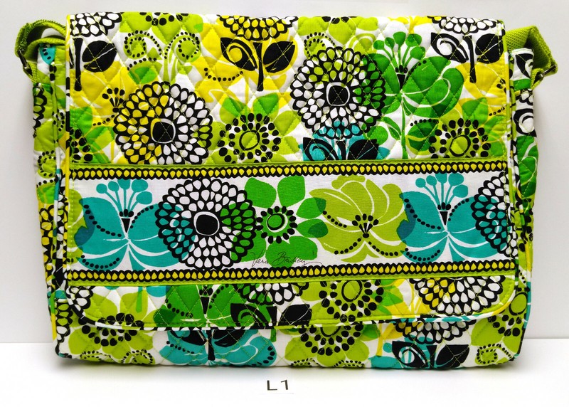 Vera Bradley Messenger LIME’S UP Lime Green Blue Yellow White NWT Exact Item L1