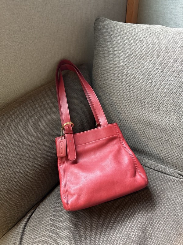VTG Coach Soho Buckle Bag Purse Bordeaux Red B8P 4157 Waverly 1998