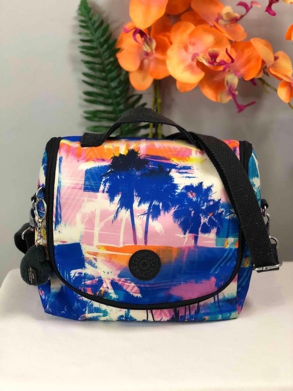 KIPLING Sunset Tropical Palm Tree Insulated Lunch Bag #AC7256