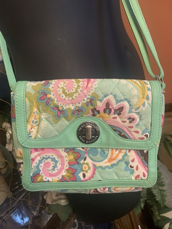 Vera Bradley Turnlock All-in-one Crossbody Bag Purse Retired Tutti Frutti 8x7x3