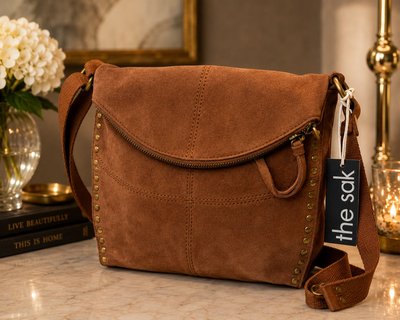 The Sak Silverlake Brown Suede Crossbody Bag NWT MSRP $149