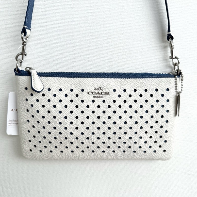 NWT Coach Herald Crossbody Bag Purse Perforated Leather F53231 White