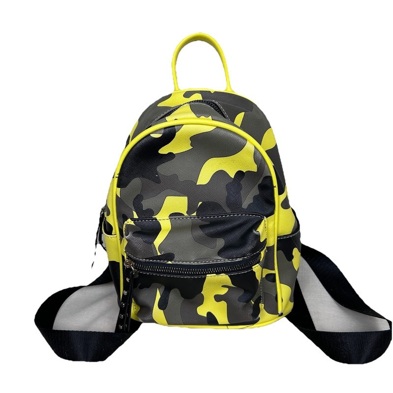 Like Dreams Neon Yellow Camo mini Backpack manmade materials