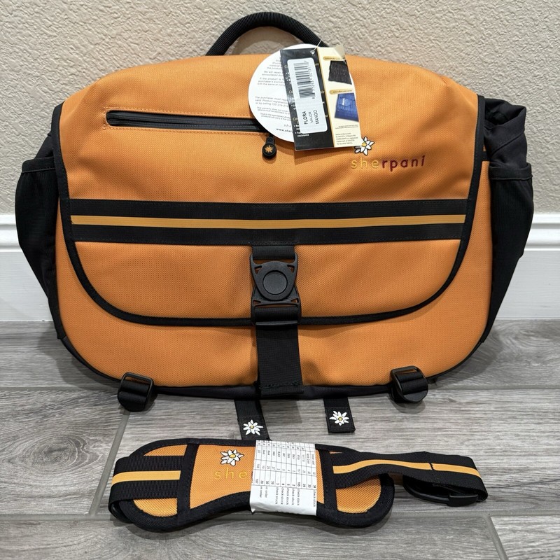 Sherpani Flora Major Orange/Black Messenger Bag Crossbody Diaper Bag
