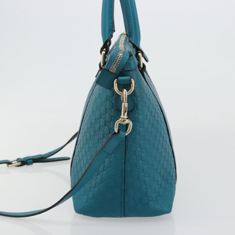 GUCCI Micro GG Guccissima Leather Outlet 2way Emerald Green 449646 Auth ka4748 gallery