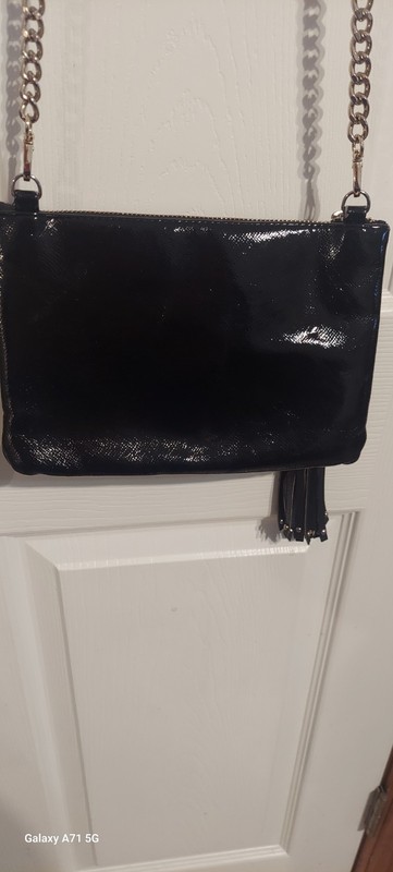 Love Victoria Secret Crossbody Bag Purse Black Sequence Lips Angel Wings gallery