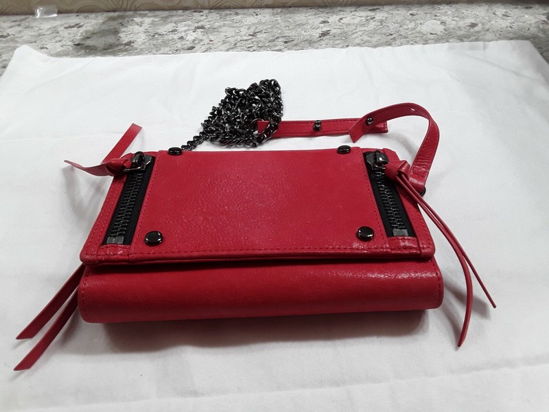 NWOT Botkier Small Trigger Red Leather Phone Crossbody Wallet On A Chain