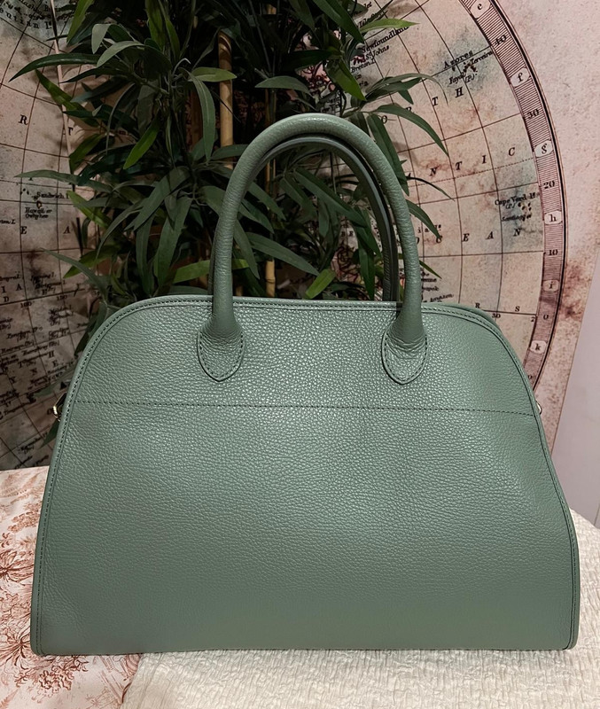 Bag suitcase real leather maxi bag hand shoulder bag mint green