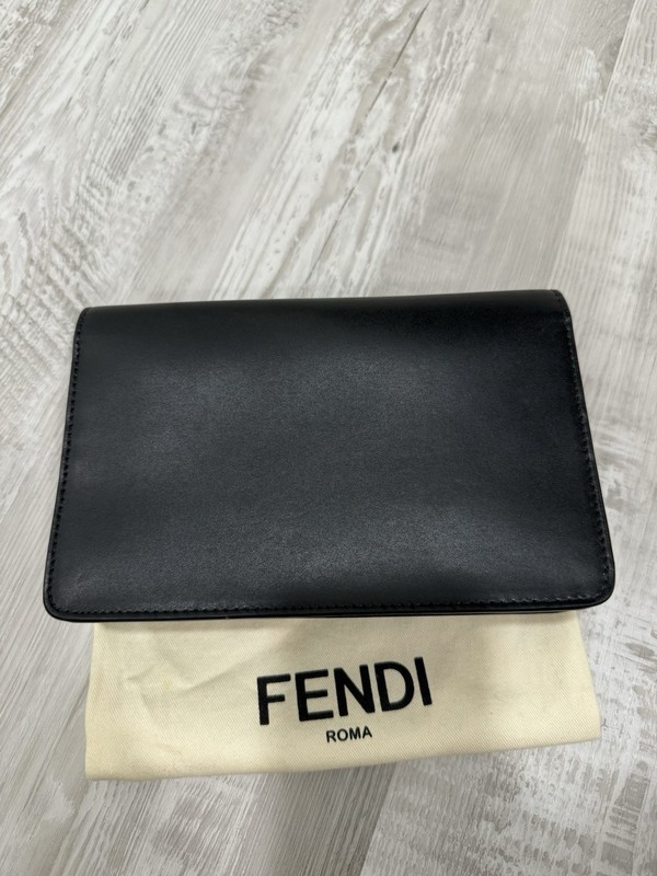Fendi Studded Logo Leather Wallet On Chain gallery