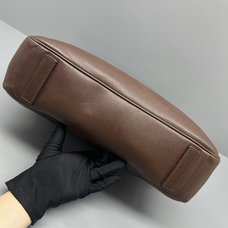 Prada Brown Briefcase Classic Top Handle Business Handbag For Daily Office Use gallery