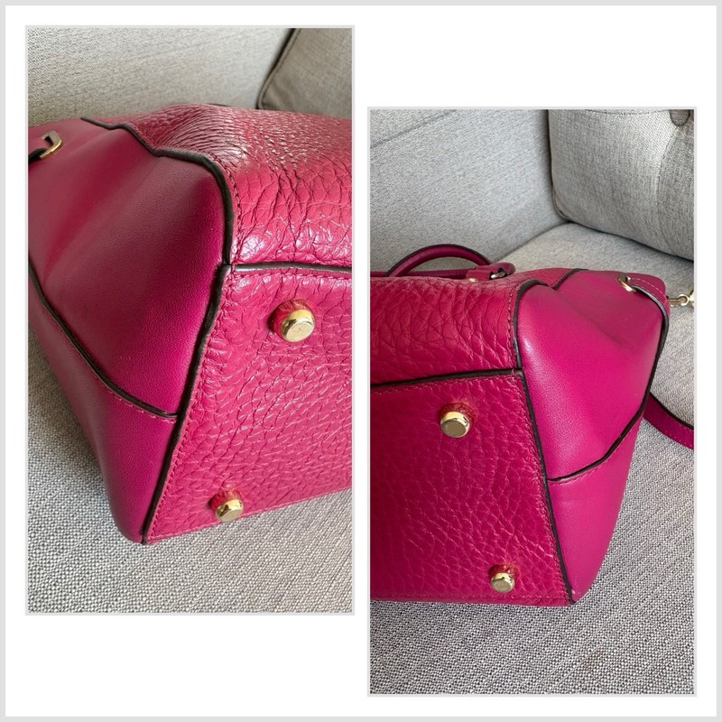 Auth Coach Blake Carryall Swagger 27 Satchel Pebbled Leather Bag In Fuchsia Pink gallery