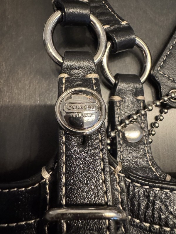 Coach Gallery East West Tote F15147 Black Soft Leather Multi Pocket Y2K gallery