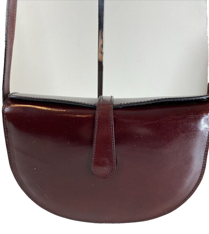 Vtg Michael Rome for M Fine Burgundy brown Leather Made Italy Crossbody Bag NEW