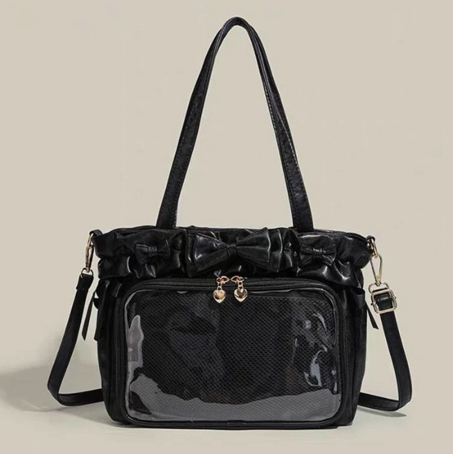 Japanese Sweet Girls Transparent Itabag Bow School Handbag Ita Bags Lolita Gift
