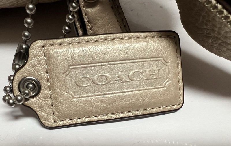 Coach KRISTEN F22306 Leather TAUPE Convertible Shoulder Crossbody Bag/Dust Bag gallery