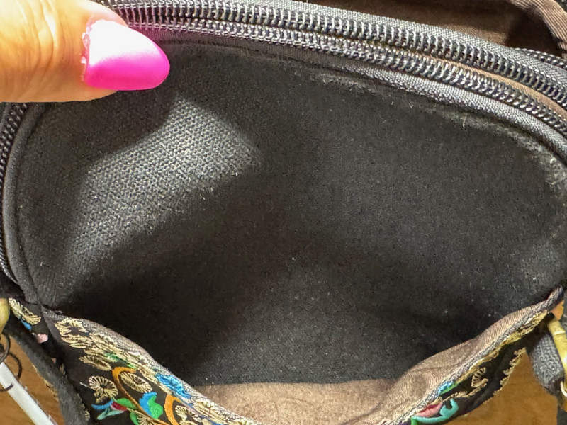 2 Mexican Canvas Embroidered Adj CROSSBODY PURSES-1 Has Detachable Strap - NEW gallery