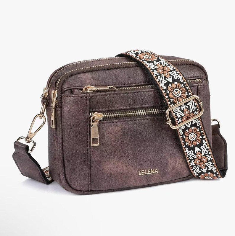 Telena Crossbody Purse for Women Small Crossbody Bags Trendy Vegan Leather with