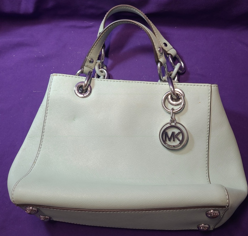 Michael Kors Cynthia Saffiano Satchel Seafoam Mint