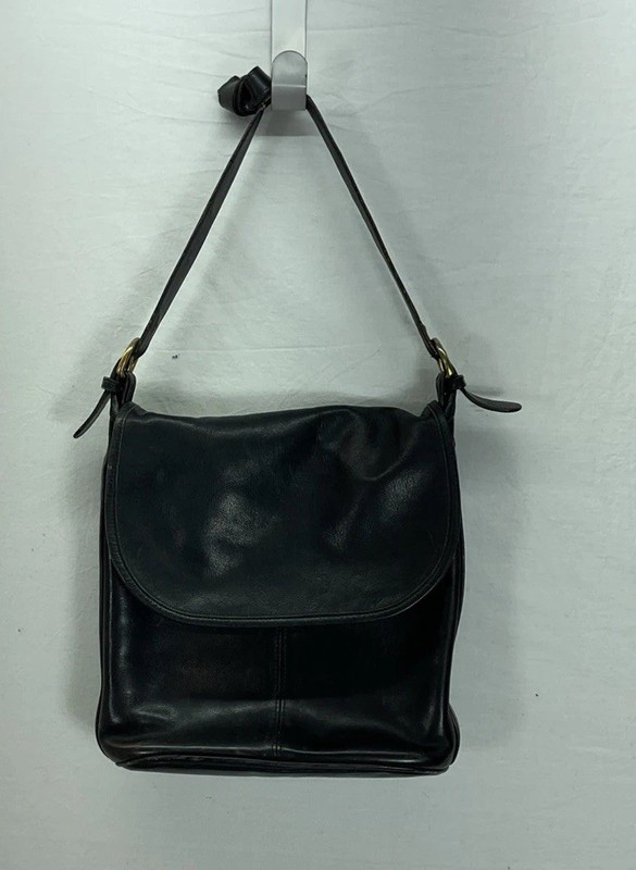 VINTAGE COACH WHITNEY BLACK LEATHER SHOULDER BAG PURSE ORIGINAL 1994 K4C-4115