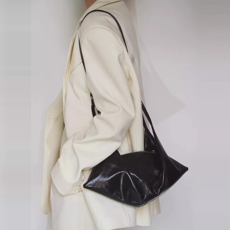 Women Commuting Lazy Style Shoulder Bag Oil Wax Leather Handbag Streetwear gallery