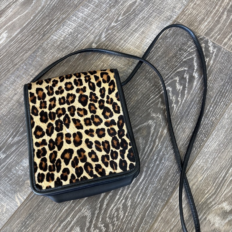 Zippi Leather Handbag Animal Print Made in USA