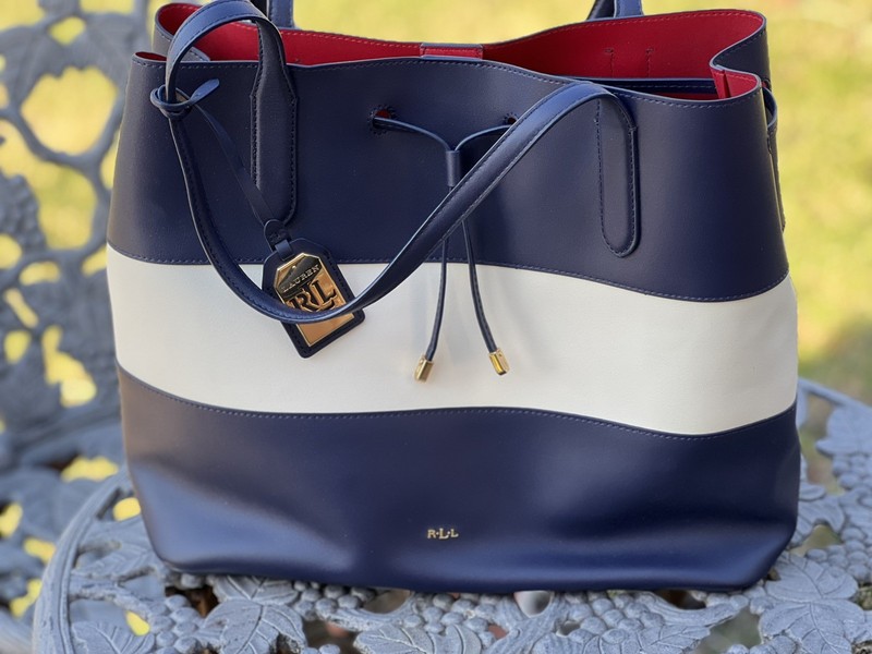 Lauren Ralph Lauren Bag -MARINE/VANILLA