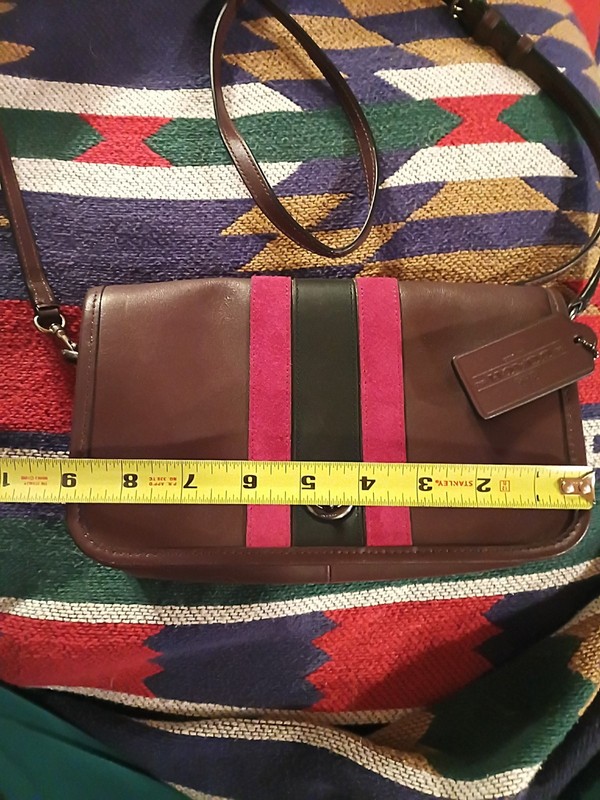 Coach Penny 75th Anniversary Stripe Crossbody Bag Brown & Pink Limited Edition gallery