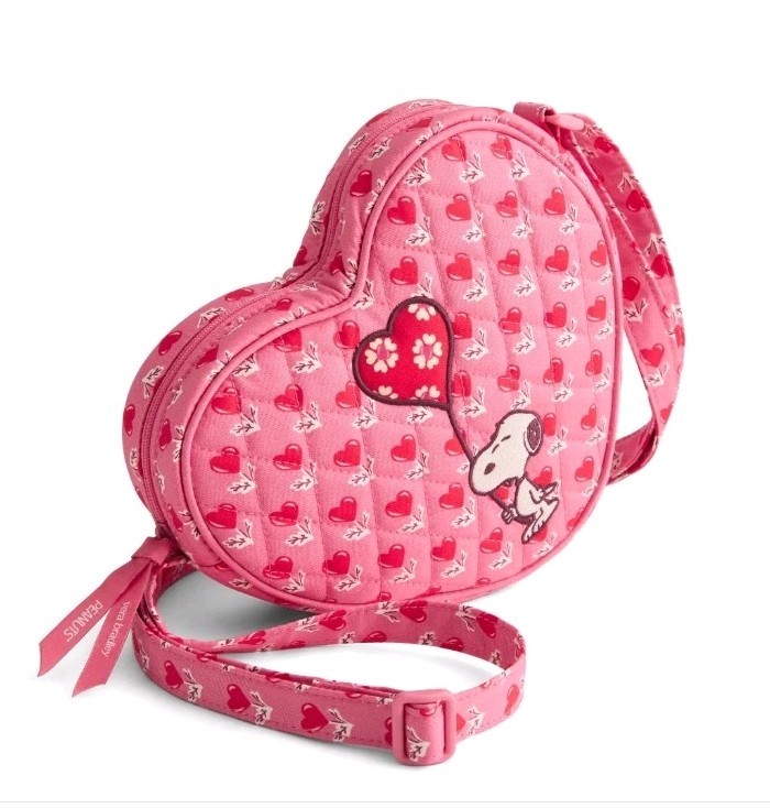 VERA BRADLEY PEANUTS VERONA HEART CROSSBODY:NWT SNOOPY “LOVE IS IN THE AIR”
