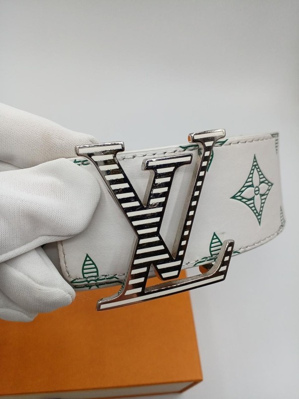 LOUIS VUITTON Shadow Bron Belt M0718S 80-90cm Used gallery