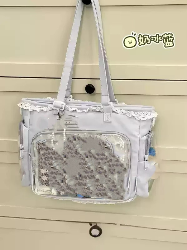 Lace Transparent Ita Bag Single Shoulder Cute Crossbody Bag Tote（No Accessories）