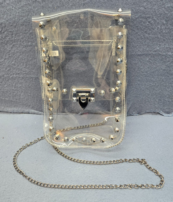 Clear Shoulder Bag Rivets Transparent Jelly PVC Personalized Crossbody Handbag