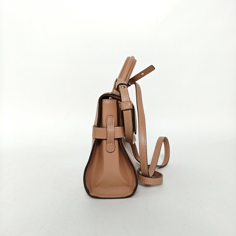 DELVAUX Tempete Small 21cm Milky Tea Calfskin Crossbody Bag gallery