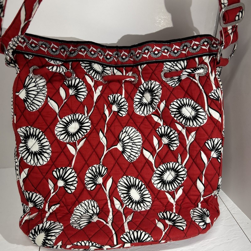 Vera Bradley Deco Daisy Hobo Drawstring Bag Cinch Top- Adjustable Shoulder Strap gallery